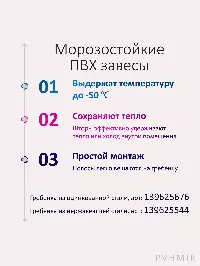 ПВХ завеса для ворот 1,2x2,8м. Готовый комплект